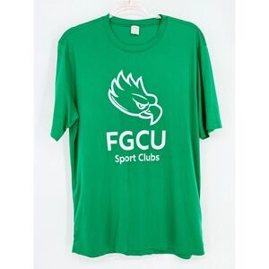 Sport-Tek FGCU Sport Clubs Mens Green Performance T-Shirt‎ Florida Sz L